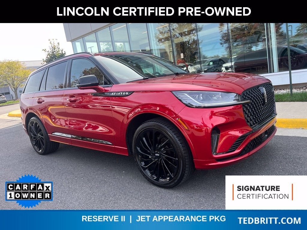2025 Lincoln Aviator Reserve II AWD | Pano Roof | 360 Cam | BLIS | Jet Pkg