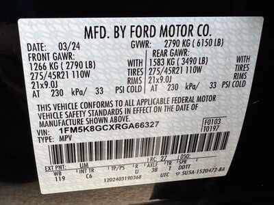2024 Ford Explorer ST | Certified | Street Pkg | Pano Roof | Remote Star