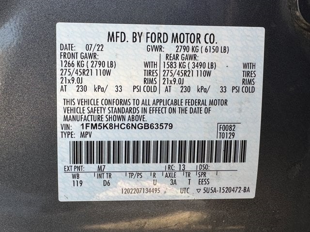 2022 Ford Explorer Platinum