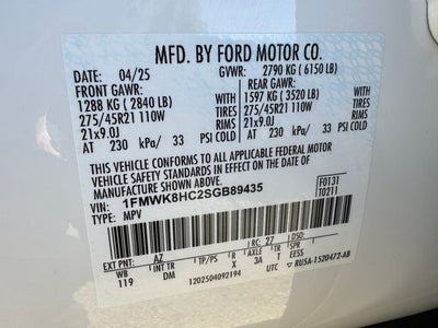 2025 Ford Explorer Platinum | Ultimate Pkg | Lux Leather Pkg | 3.0L V6
