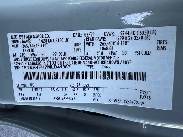 2021 Ford Ranger XL | STX Special Edition Pkg