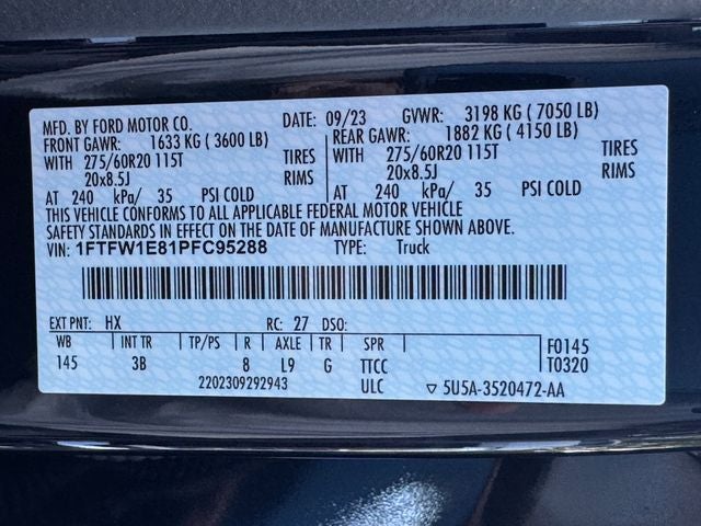 2023 Ford F-150 Platinum | Black Pkg | 360 Camera | Power Tailgate | 4x4