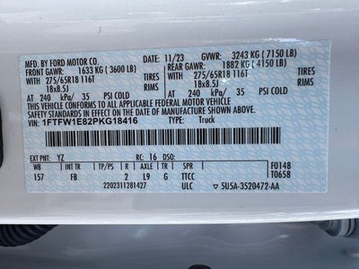 2023 Ford F-150 XLT Sport Appearance Pkg. | Max Tow Pkg. | 6.5' Bed