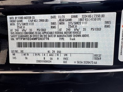 2021 Ford F-150 Limited | 3.5L PowerBoost Hybrid | Pano Roof | 4x4