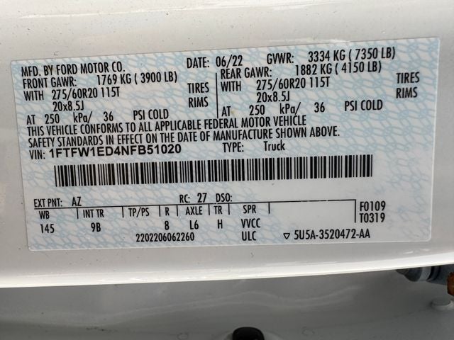 2022 Ford F-150 Platinum | Hybrid | Pano Sunroof | Tow Pkg