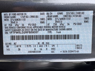 2024 Ford F-150 Lariat | PowerBoost | B&O 12 Speakers | 360 Camera