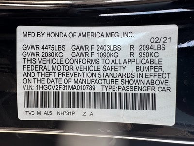 2021 Honda Accord Sport 2.0T