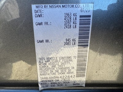 2023 Nissan Altima 2.5 SV