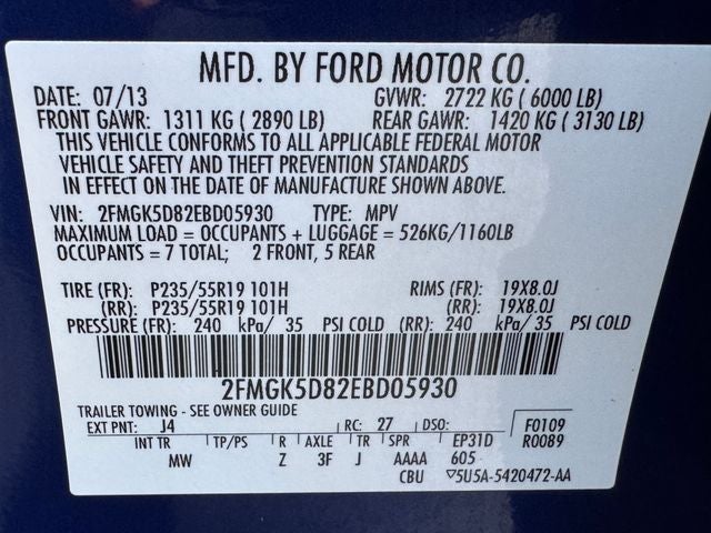 2014 Ford Flex Limited | Multi-Panel Vista Roof | Nav | Rear Camera | BLI
