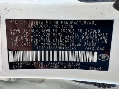 2021 Toyota Camry SE
