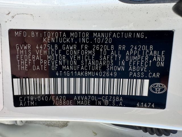 2021 Toyota Camry SE