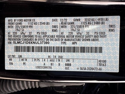 2022 Lincoln Corsair Standard