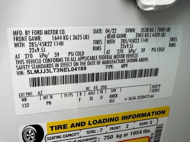 2022 Lincoln Navigator L Reserve | 2nd Row Capt. Chair w/ Massage | 4WD