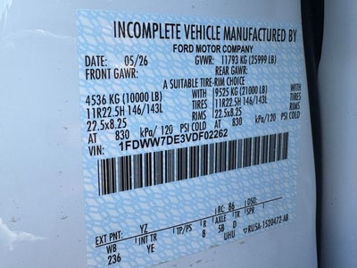 2027 Ford F-750SD Base 16' DUMP TRUCK