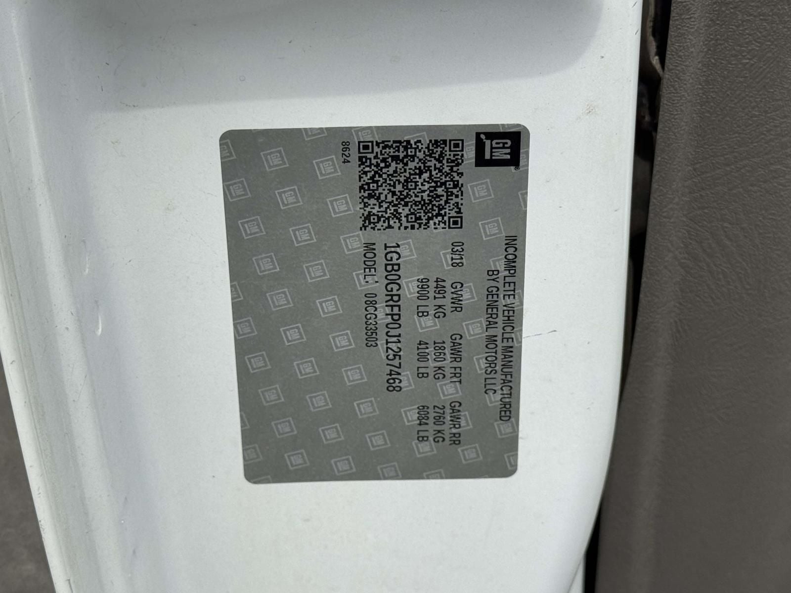 2018 Chevrolet Express 3500 Work Van Cutaway