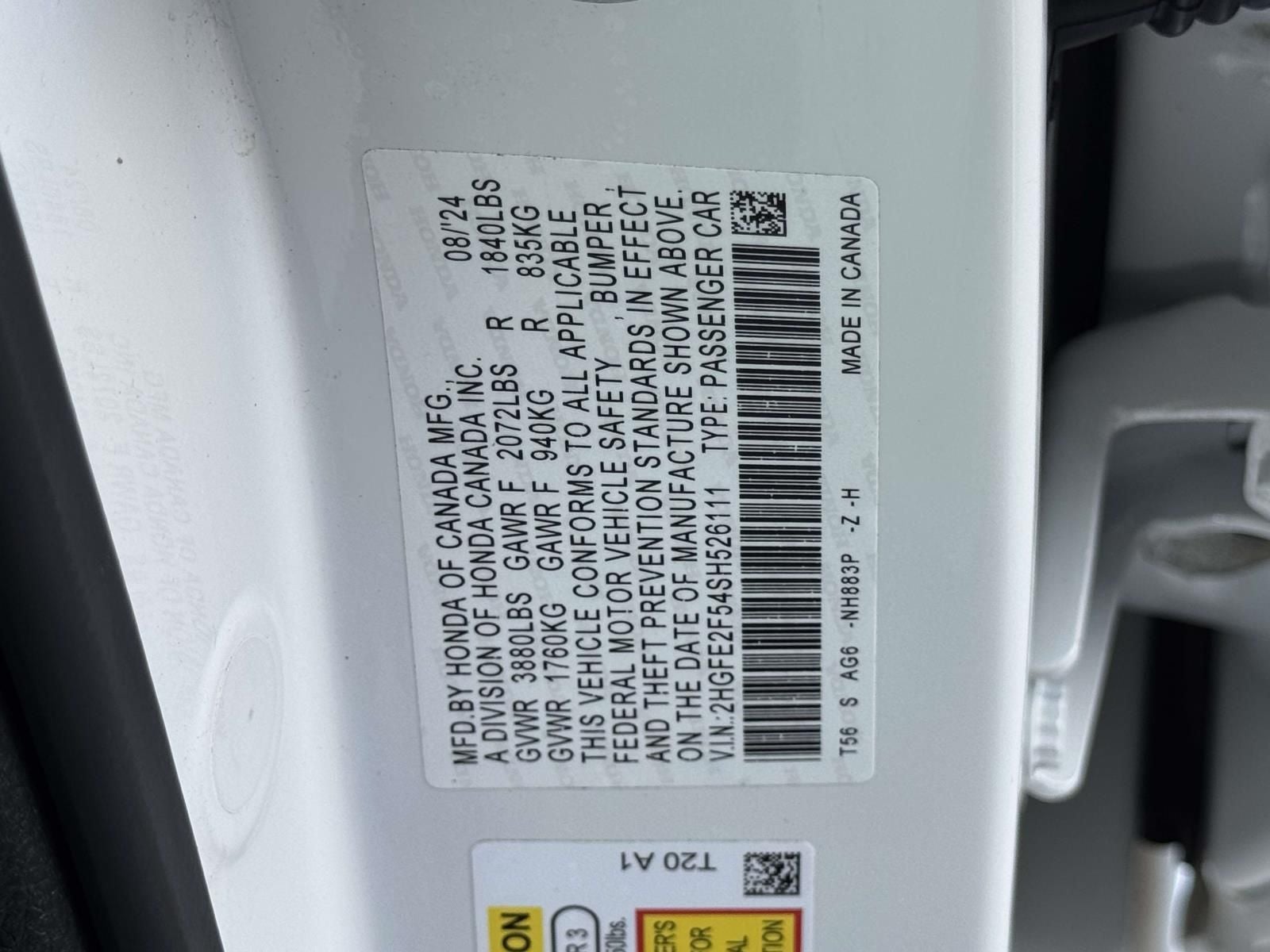 2025 Honda Civic Sport