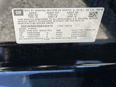 2016 Chevrolet Silverado 1500 LTZ 2LZ