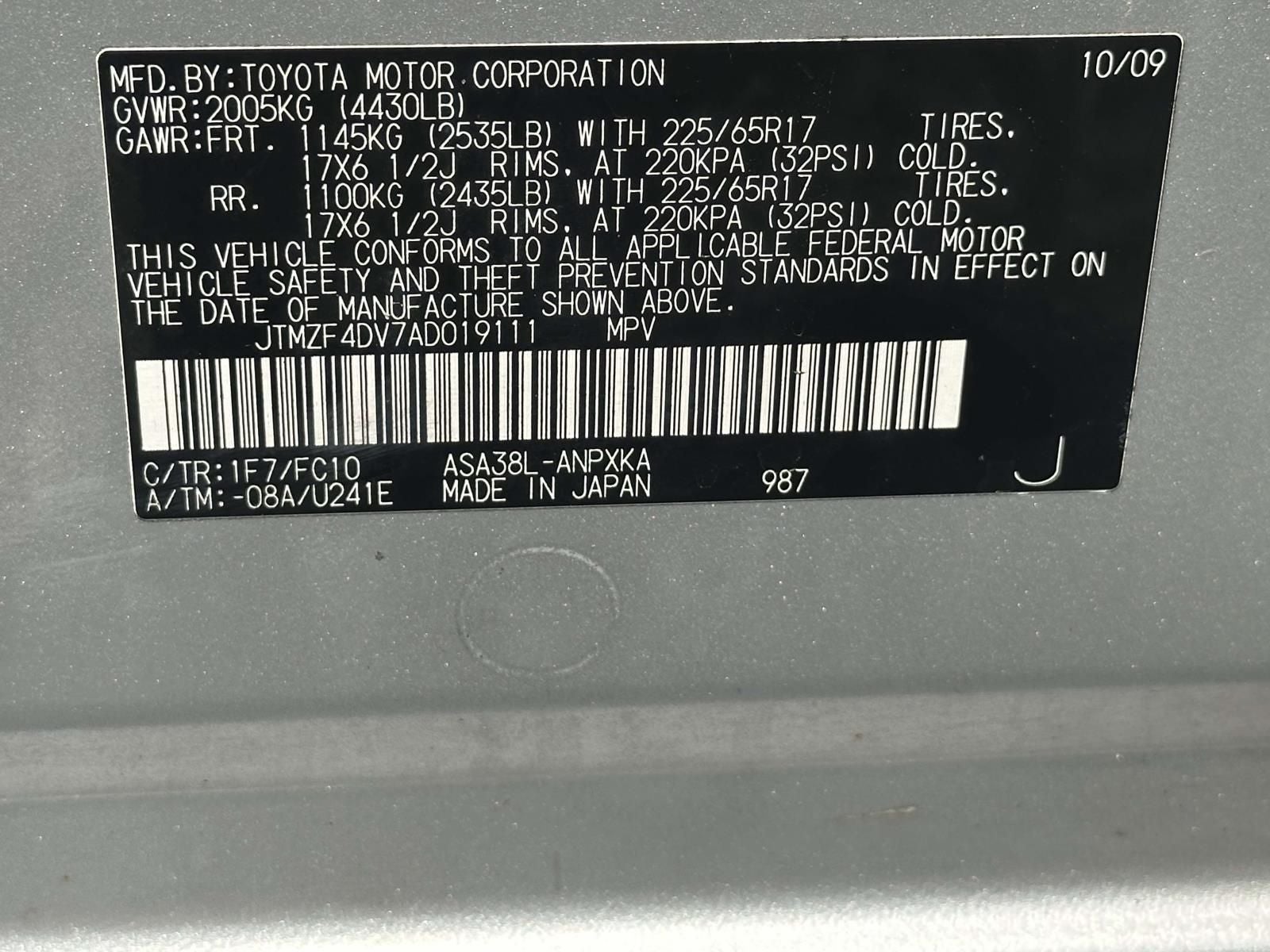 2010 Toyota RAV4 Base